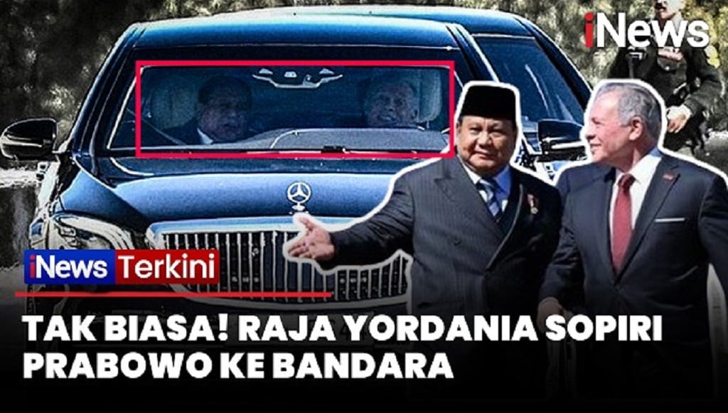 Momen Berkesan, Raja Yordania Sopiri Presiden Prabowo ke Bandara