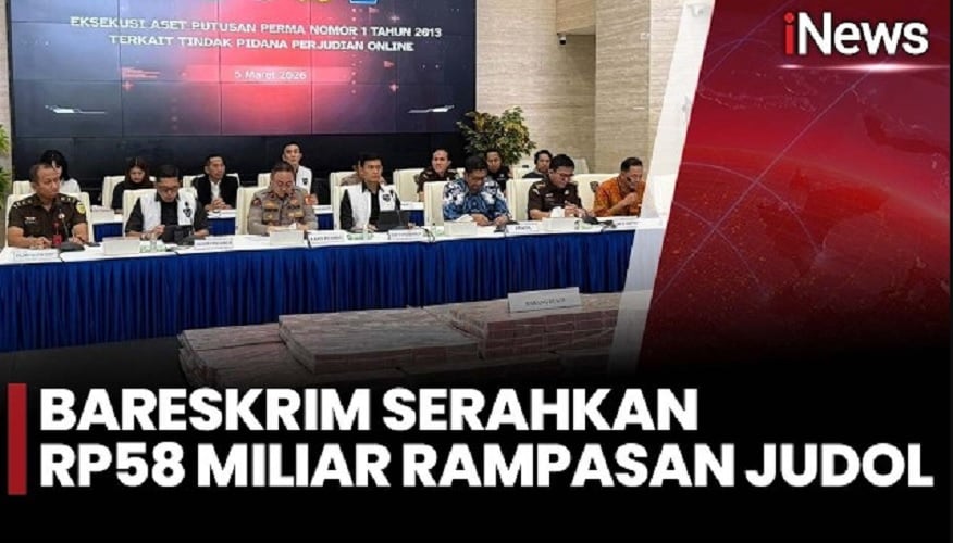 Penampakan Tumpukan Uang Rp58 Miliar Hasil Rampasan TPPU Judol 