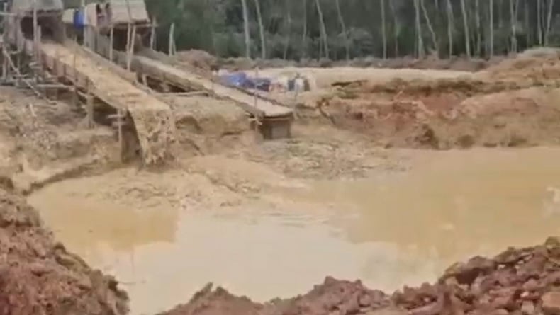 24 Orang Ditangkap dari Penggerebekan Tambang Emas Ilegal di Way Kanan, 14 Jadi Tersangka