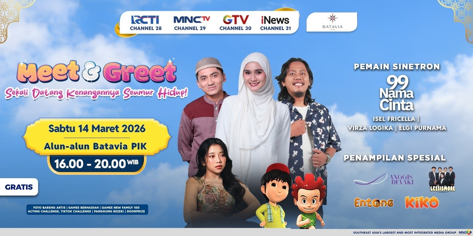 Super Seru! Siap Bertemu Langsung Pemain 99 Nama Cinta di Dahsyat Meet & Greet di Batavia PIK