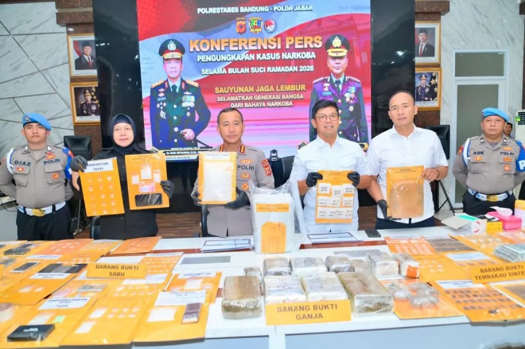 Polrestabes Bandung Bongkar 30 Kasus Narkoba saat Ramadan, 39 Orang Ditangkap