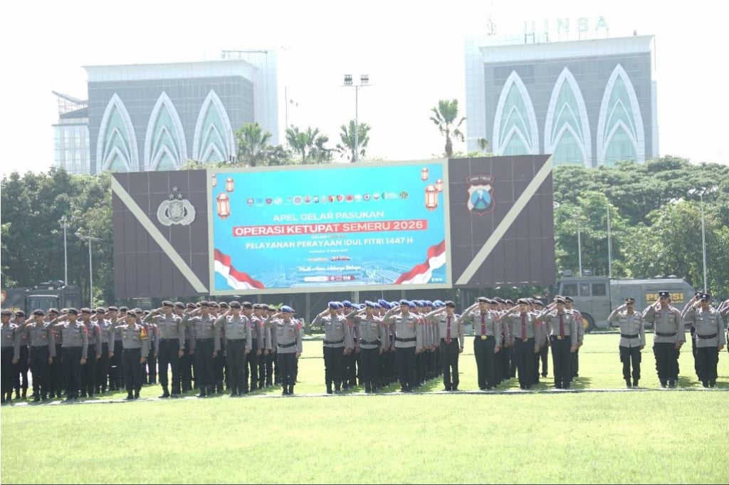 Polda Jatim Kerahkan 16.326 Personel di Operasi Ketupat Semeru, Siagakan 238 Pospam