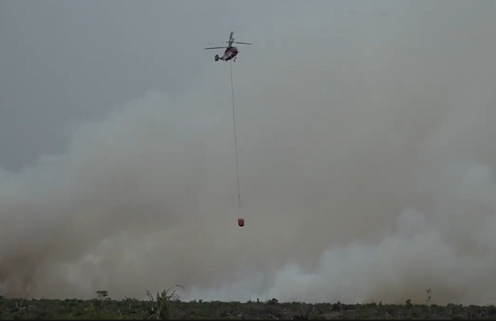 Riau Darurat Asap! 100 Hektare Lahan Gambut Ludes Terbakar, Alat Berat Ikut Hangus