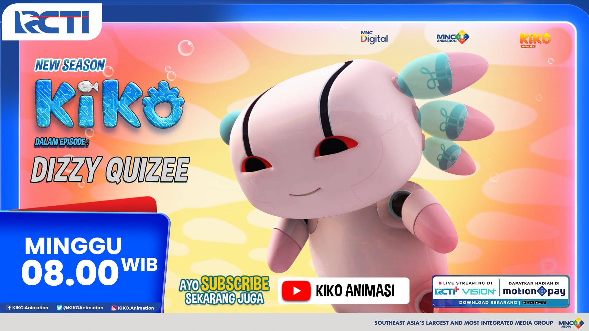 KIKO Season 4 Episode Baru Dizzy Quizee, Tayang Minggu 22 Maret 2026 Pukul 08.00 WIB di RCTI