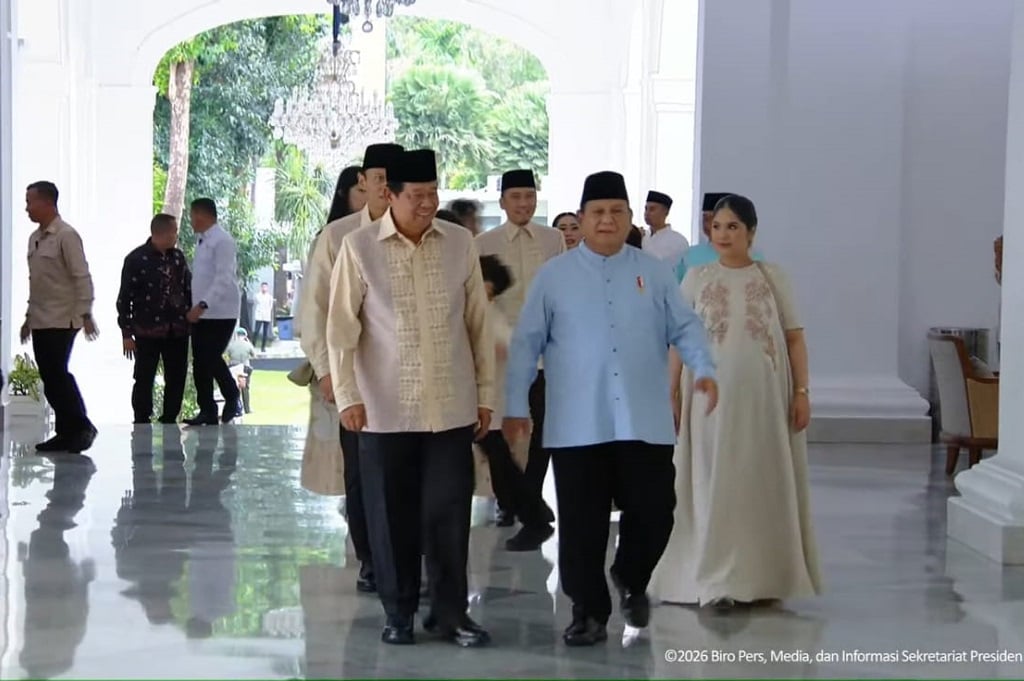 SBY dan Keluarga Datangi Istana, Berlebaran dengan Prabowo