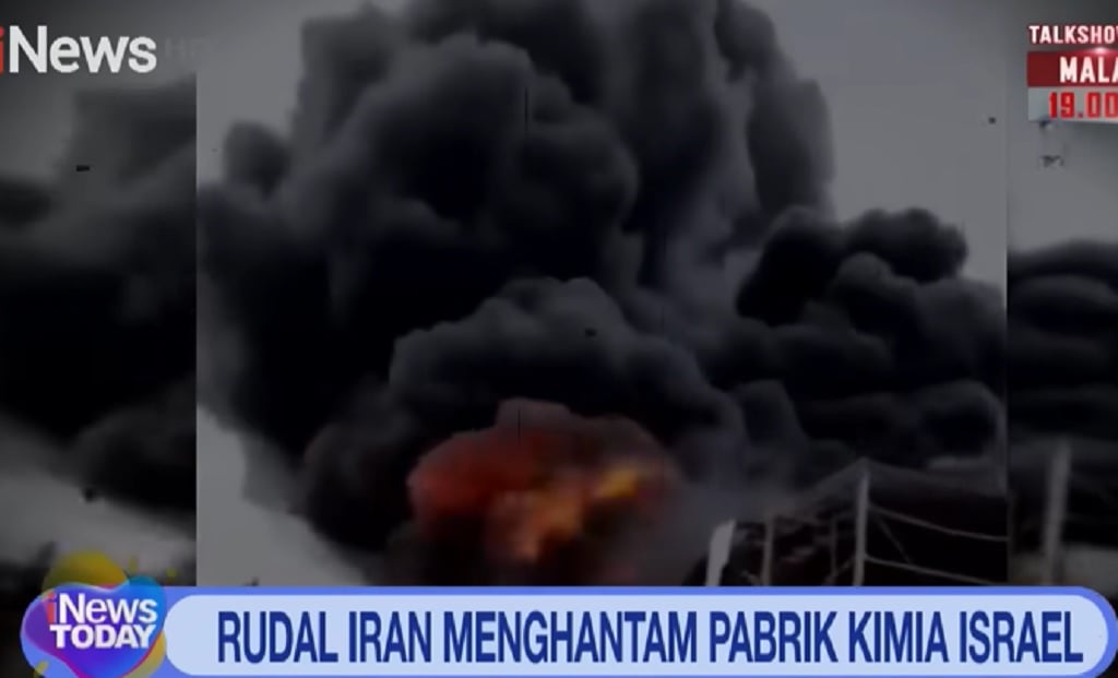Iran Bombardir Tel Aviv dan Yerusalem, Pabrik Kimia Terbesar Israel Terbakar Hebat