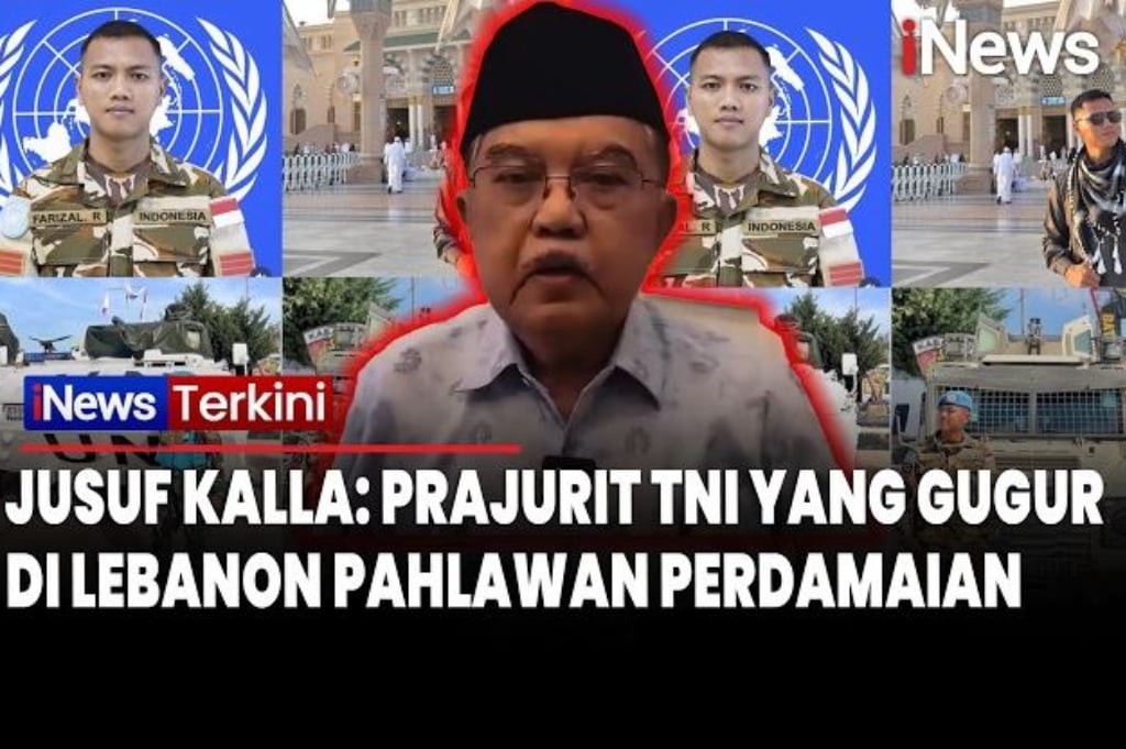 Jusuf Kalla: Prajurit TNI yang Gugur di Lebanon Pahlawan Perdamaian