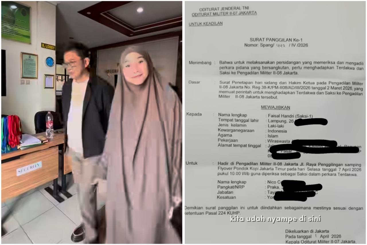 Zaskia Adya Mecca Kecewa, Sidang Kasus Pemukulan Karyawan oleh Oknum TNI Ditunda Tanpa Info!