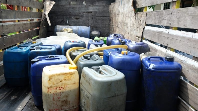 Polda Kaltim Ungkap Perdagangan Ilegal Ribuan Liter Pertalite, 1 Pelaku Ditangkap
