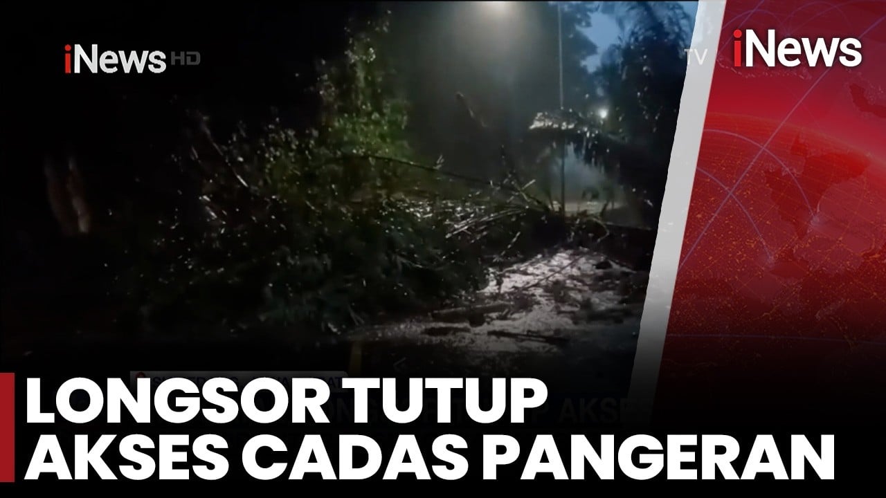 Lumpuh Total! Longsor Tutup Seluruh Akses Jalan Cadas Pangeran Bawah