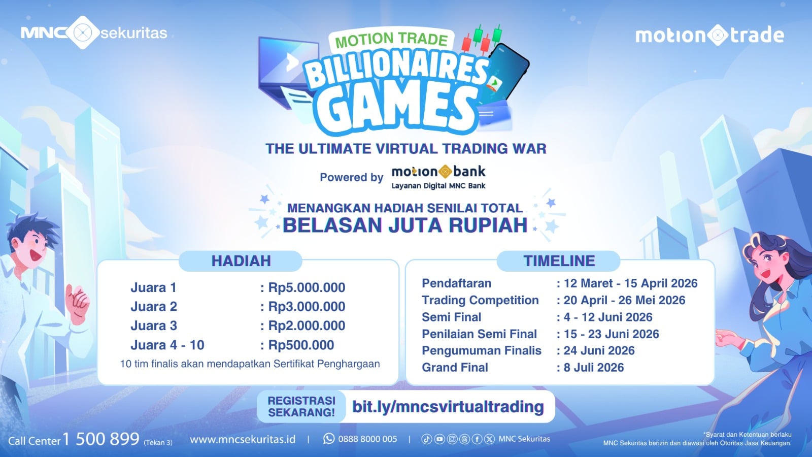 MNC Sekuritas Gandeng MNC Bank, Gelar Kompetisi MotionTrade Billionaires Games