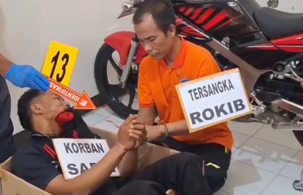 Rekonstruksi Mayat Dalam Koper di Brebes, Begini Cara Tersangka Mutilasi Korban