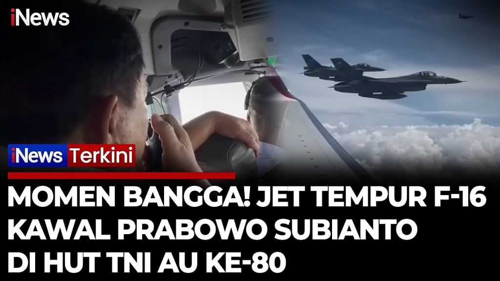 Prabowo Dikawal Jet Tempur TNI AU: Indonesia Bangga kepada Anda!