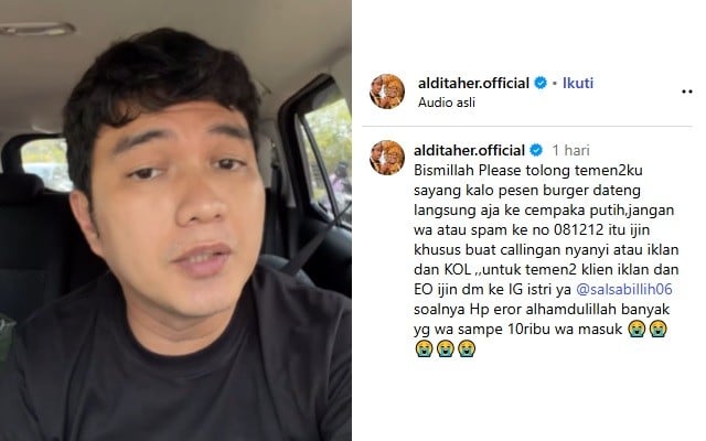 Bagikan Nomor WA, Ponsel Aldi Taher Ngehang Diserbu 10.000 Pesan dari Netizen