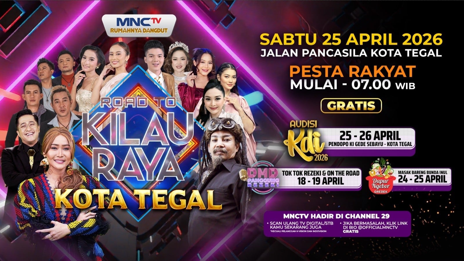 MNCTV Lebih Dekat dengan Pemirsa Hadirkan Road To Kilau Raya di Kota Tegal