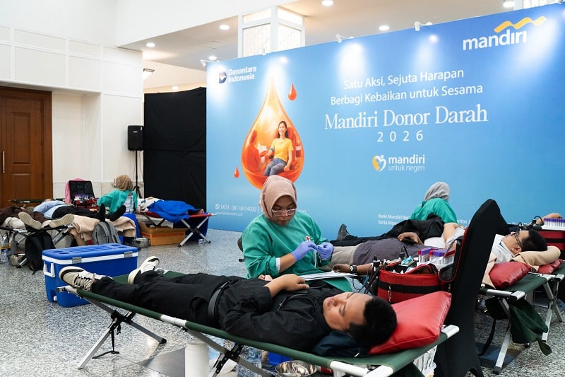2.800 Pendonor Ikut Berbagi Kebaikan di Donor Darah Massal Bank Mandiri 