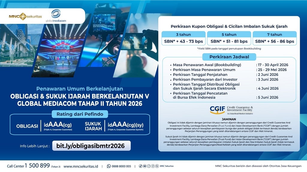 BMTR Rilis Obligasi dan Sukuk Ijarah Berkelanjutan V Tahap II Tahun 2026, Cek Jadwalnya!