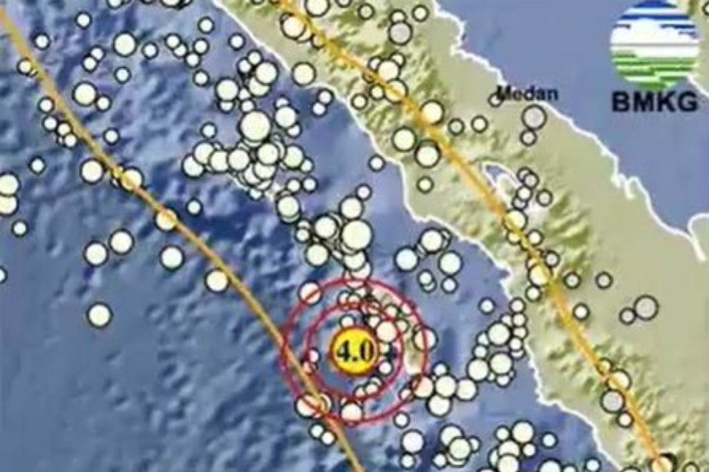 Gempa Hari Ini Magnitudo 4,0 Guncang Nias Barat