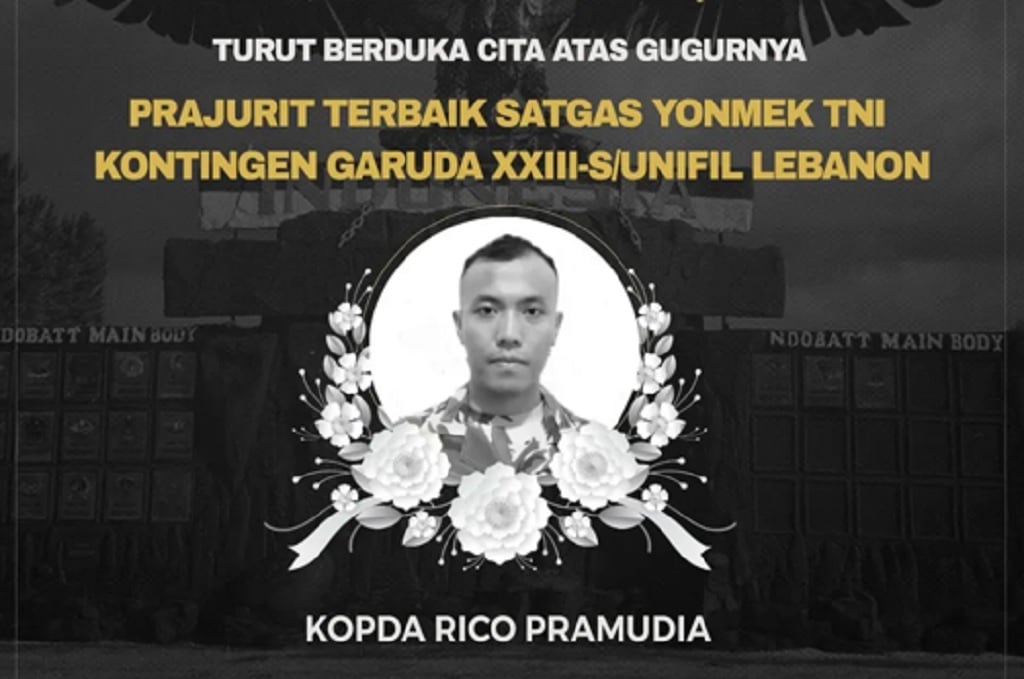 Panglima TNI Naikkan Pangkat Rico Pramudia Jadi Kopda, Prajurit yang Gugur di Lebanon
