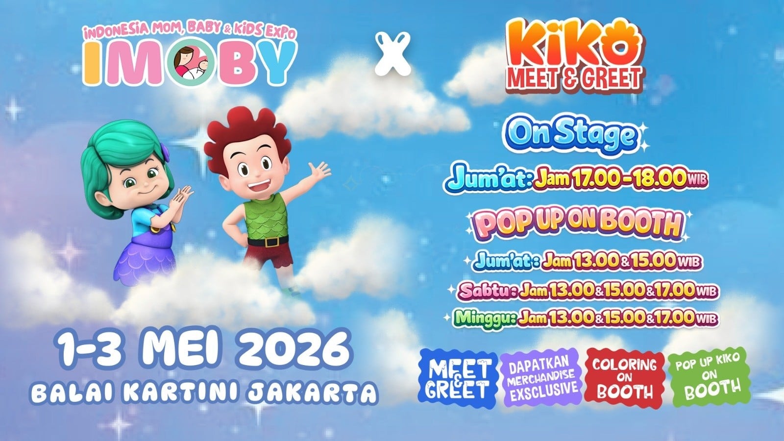 KIKO & LOLA Akan Hadir Kembali dalam Meet and Greet Seru di IMOBY Balai Kartini Jakarta 2026!