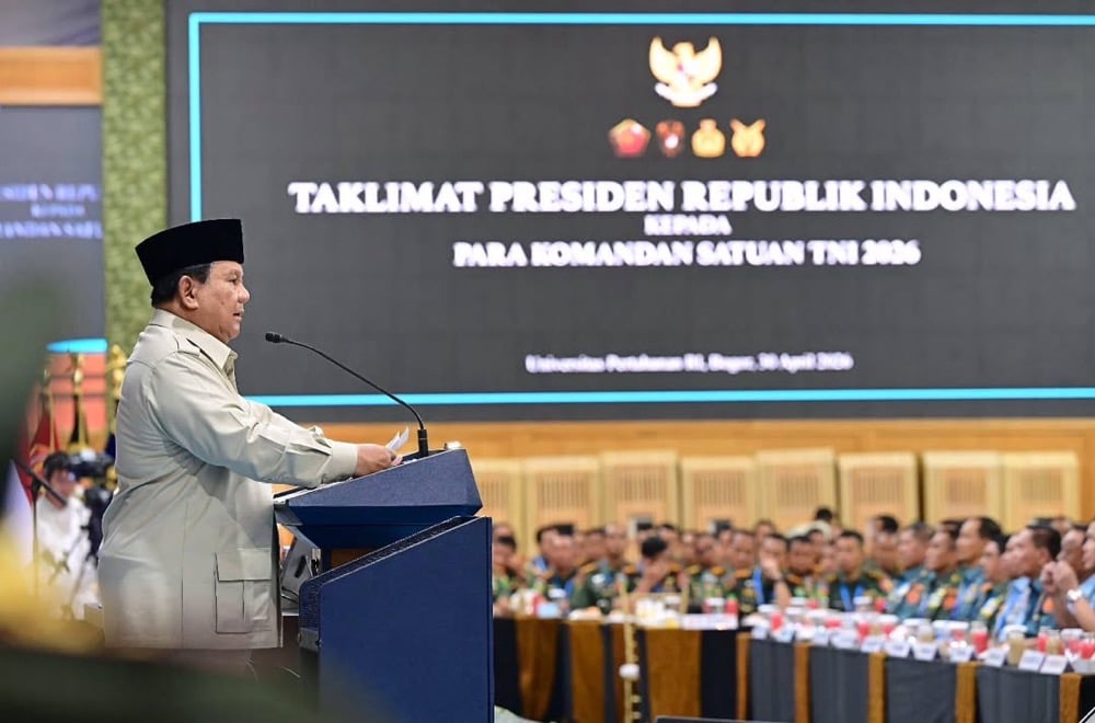 Prabowo Beri Taklimat 3 Jam ke 1.500 Dansat TNI, Ini Isinya