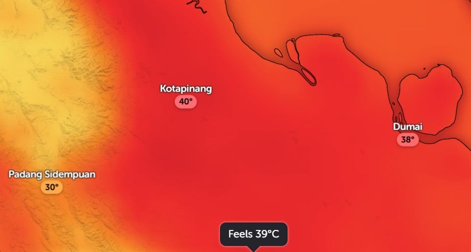 Suhu Kotapinang 40 Derajat Celsius Siang Ini, Terpanas se-Indonesia!
