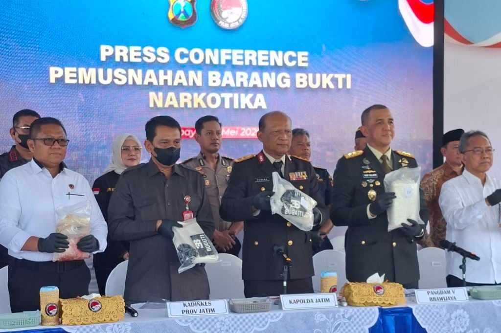 2.851 Orang Ditangkap terkait Kasus Narkoba di Jatim, Surabaya Jadi Zona Hitam