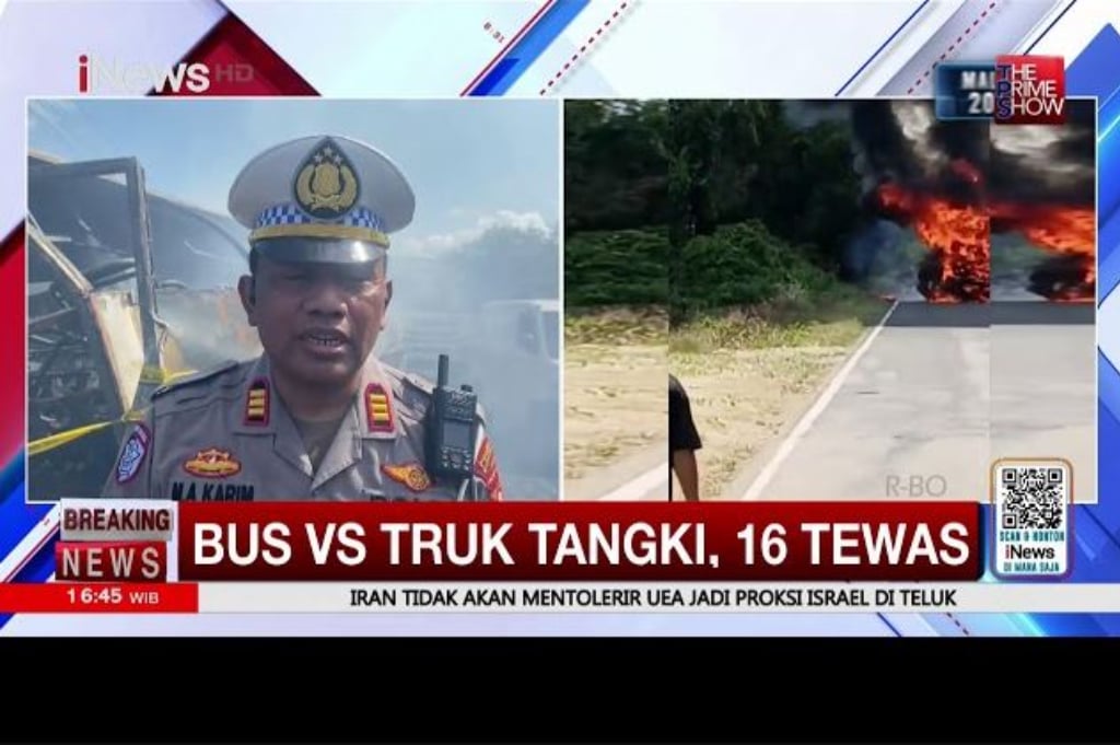 Kecelakaan Bus ALS vs Truk Tangki hingga Terbakar di Muratara, 16 Tewas 4 Luka-Luka