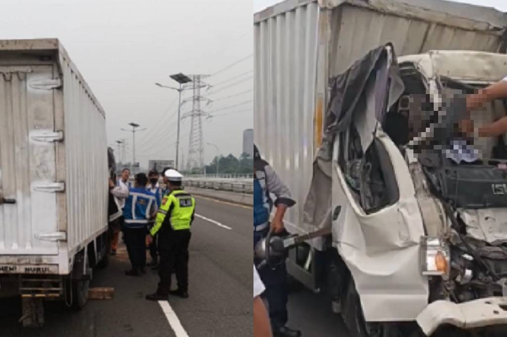 Kecelakaan di Tol Dalam Kota, Sopir Truk Tewas Terjepit