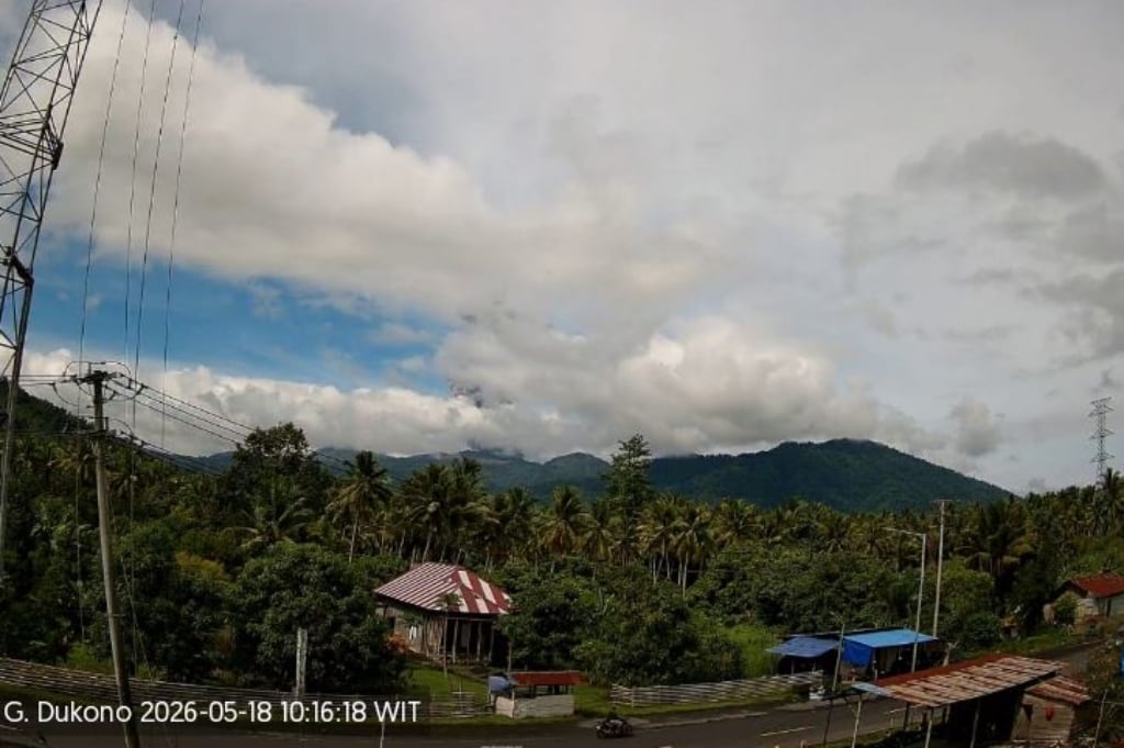 Gunung Dukono Erupsi Hari Ini, Kolom Abu Capai 1,6 Km