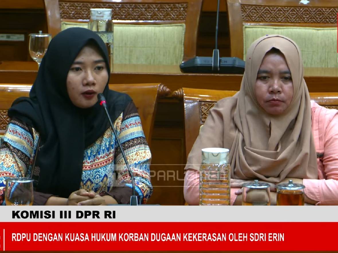 Mantan ART Erin Ngadu ke Komisi III DPR, Kepala Ditendang!