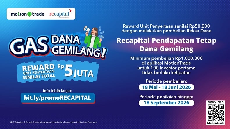 Recapital AM Hadirkan Promo Gas Dana Gemilang! di MotionTrade, Total Reward Rp5 Juta