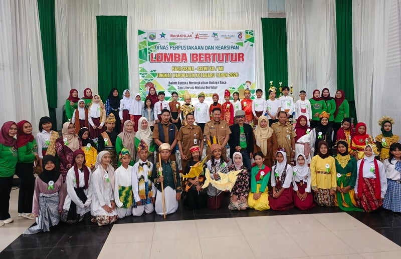 Sambut Hari Jadi ke-76, Dispersip Kotabaru Gelar Lomba Bertutur