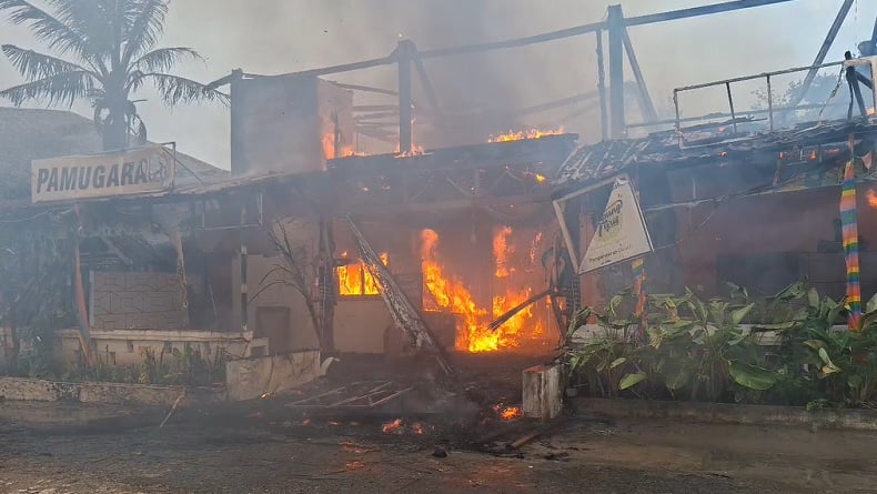 Kafe Resto di Pangandaran Ludes Terbakar, Pemadaman Sempat Terkendala Angin Kencang