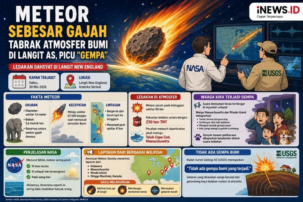 Meteor yang Tabrak Atmosfer Bumi Picu Dentuman dan 