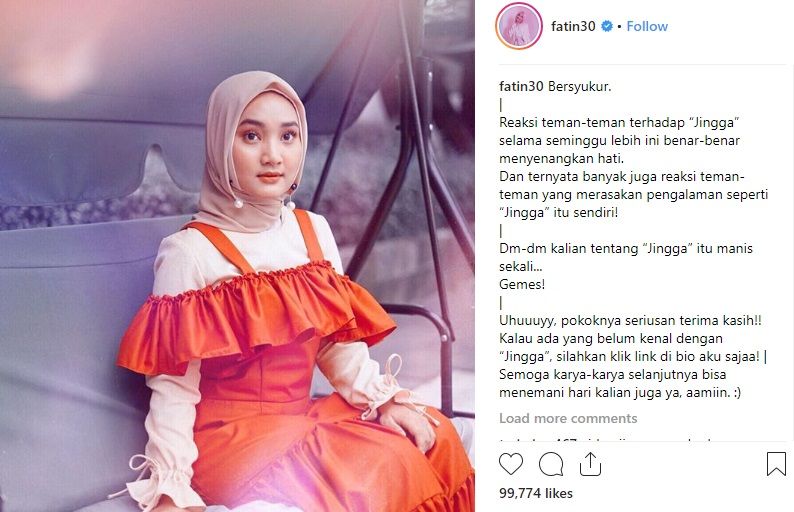 Menulis Sendiri Lirik Lagu Jingga Fatin Shidqia Lubis Bersyukur