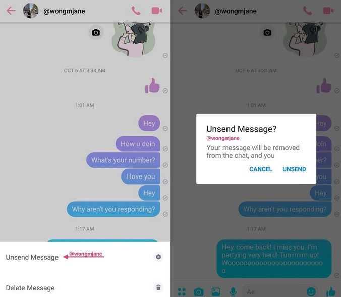 Facebook Segera Tambah Opsi Unsend ke Messenger