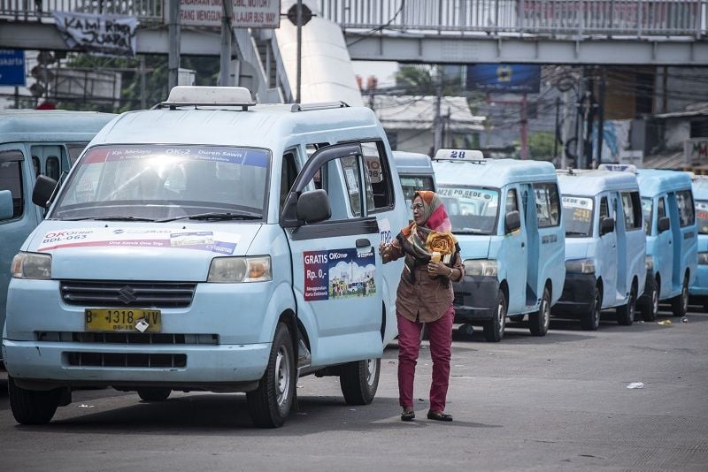 Naik Jak Lingko di Tanah  Abang  Gratis Sopirnya Dibayar Negara