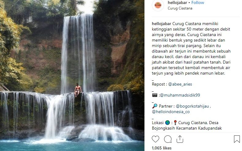 Wisata Bogor, Kunjungi Curug Ciastana yang Indah Mirip ...