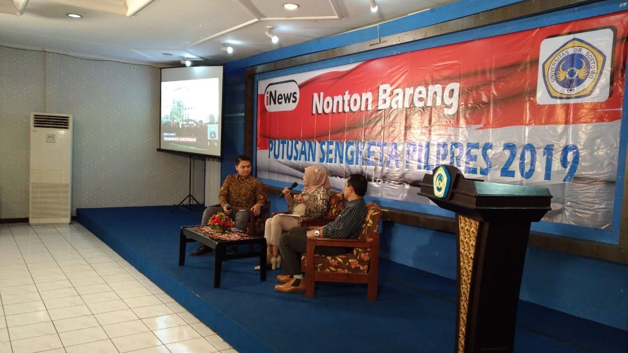 Nobar dan Diskusi Sidang MK bersama iNews, UIN Jakarta, & Unitomo Surabaya