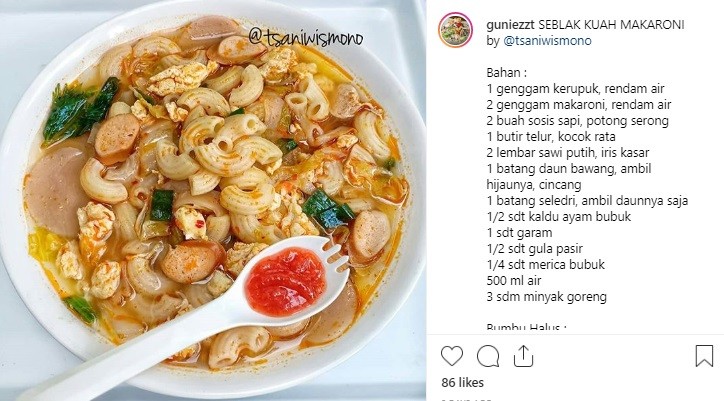 Berkreasi Membuat Seblak Kuah Makaroni Rasanya Gurih Dan Pedas