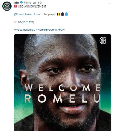 Resmi Lukaku Gabung Inter Milan Dengan Gaji Rp2 58 Miliar Per Pekan