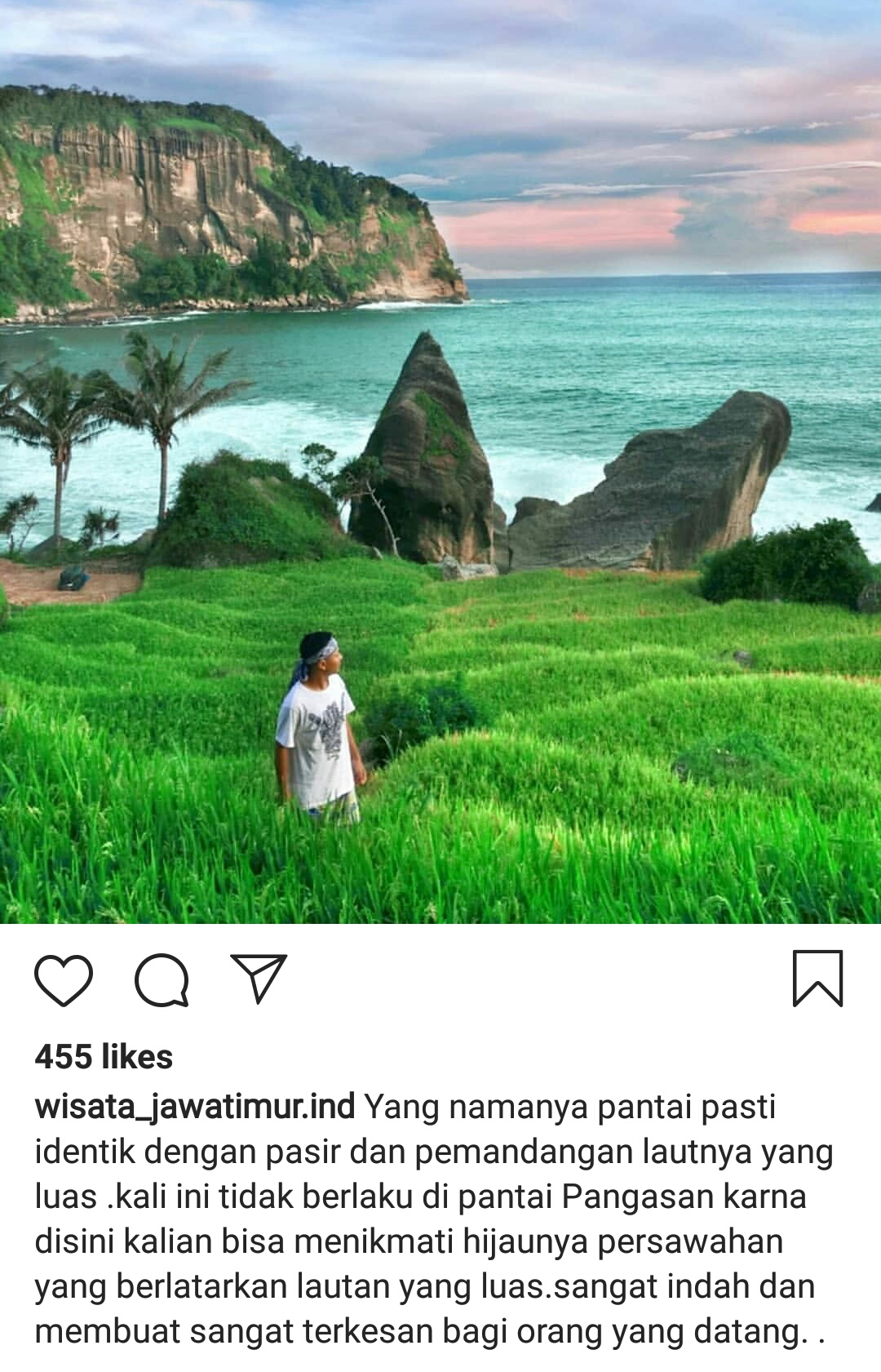 Terpikat Keindahan Pantai Pangasan di Pacitan, Bisa Lihat Bukit Lanang