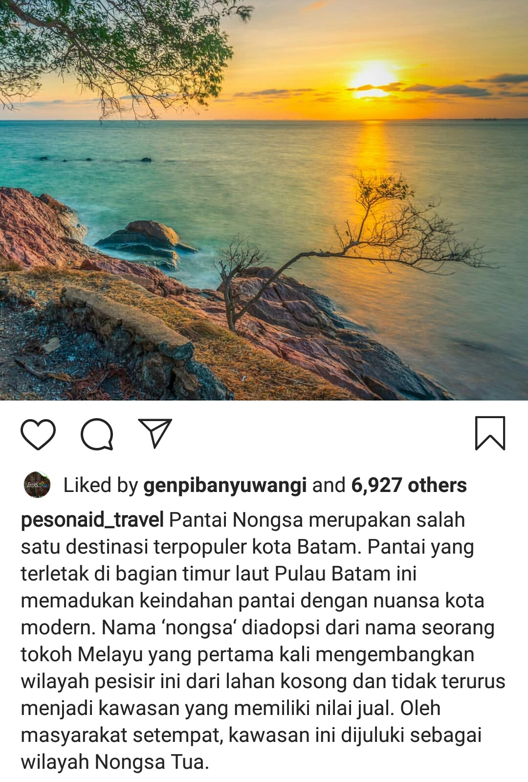 Terpikat Keindahan Pantai  Nongsa di  Batam Sunsetnya 