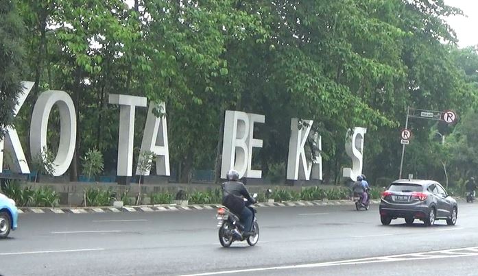 Lambang Kota Bekasi (Foto: iNews/Rahmat Hidayat)