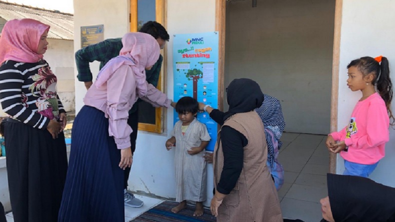 MNC Peduli Stunting MNC Peduli mengadakan sosialisasi stunting di desa binaan MNC Peduli, Desa Pantai Bakti, Kecamatan Muara Gembong, Kabupaten Bekasi, Jawa Barat, Kamis (19/3/2020). (Foto: Istimewa).