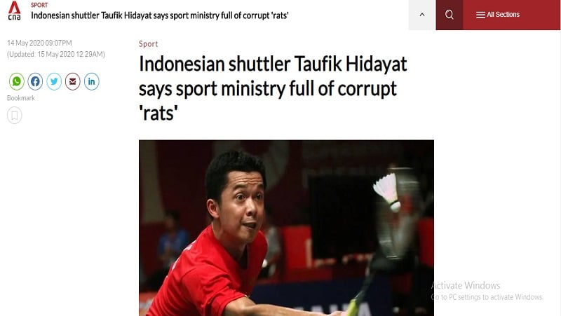 Dugaan Korupsi di Kemenpora Media asing memberitakan dugaan korupsi di Kemenpora (foto: ist)