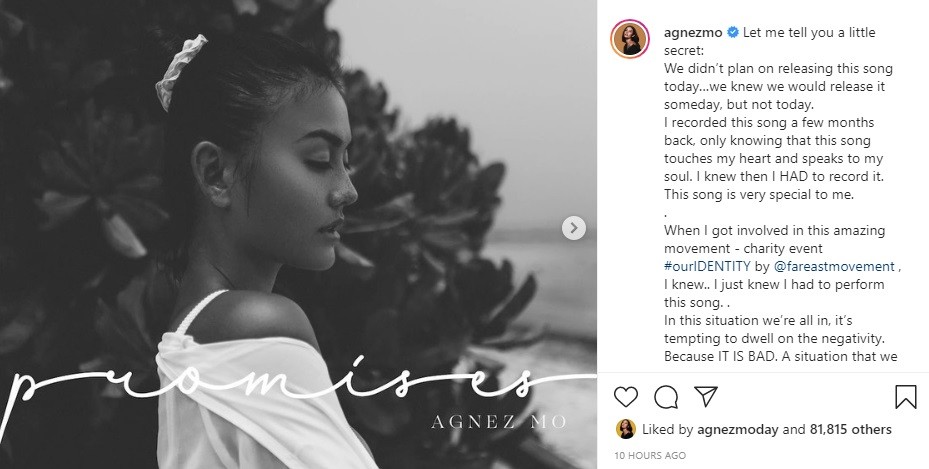 Agnez Mo Rilis Lagu Promises: Dunia Membutuhkan Lebih Banyak Cinta