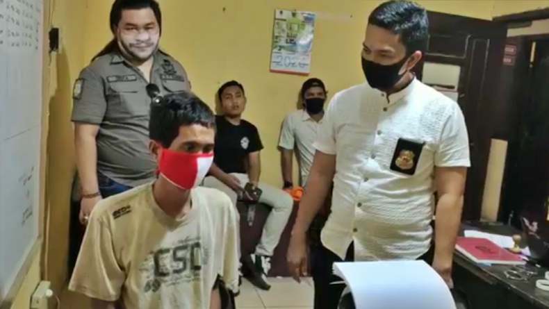 Pelaku pemerkosaan anak Rudi bapak asal PALI, Sumsel memperkosa anaknya sendiri hingga hamil (Bisrun Silvana/iNews)