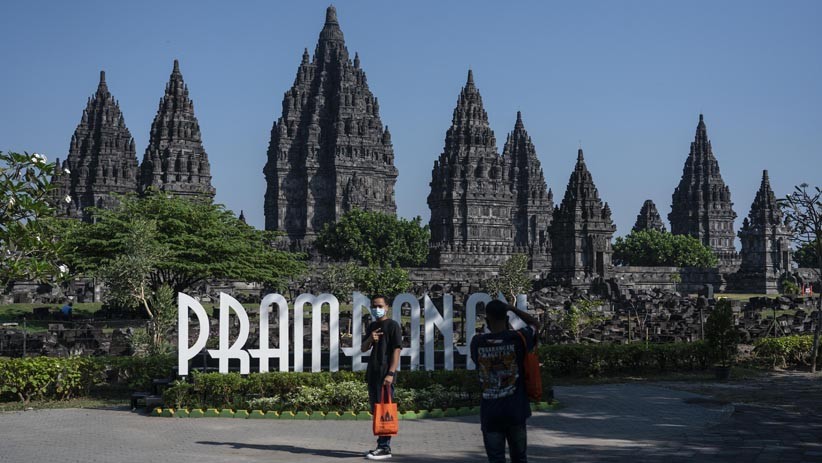 Taman Wisata Candi Prambanan di Sleman Yogyakarta sudah mulai dibuka untuk tahap uji coba (Heru Trijoko/MNC Portal)